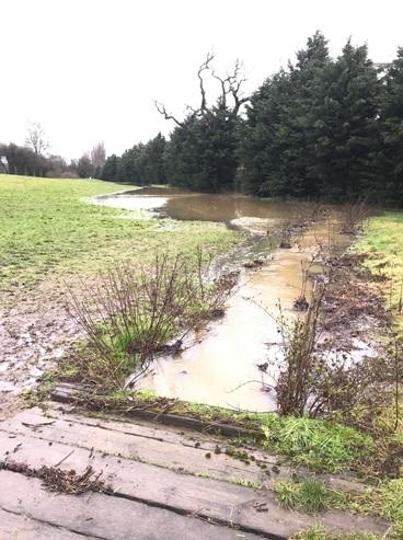 Flooding at the former Potters Bar Golf Course