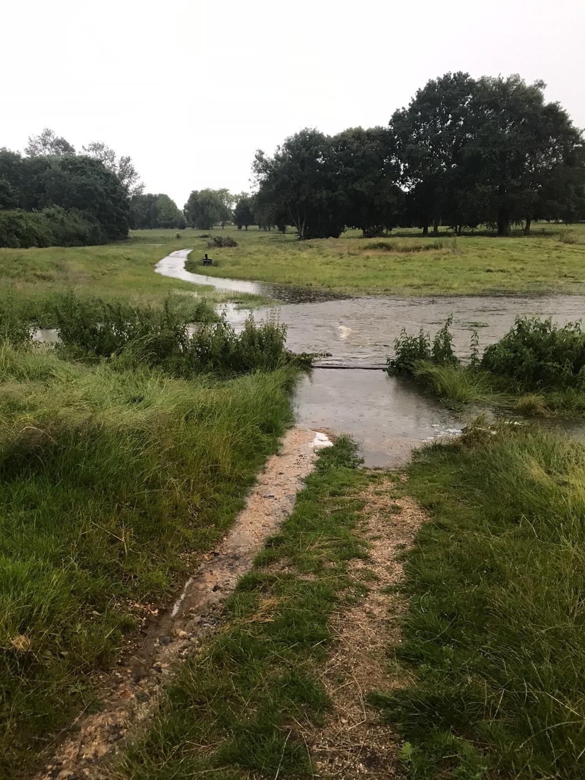 Flooding evidence at the former Potters Bar Golf Course